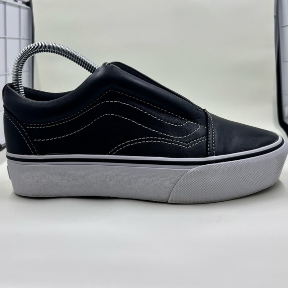 VANS Karl Lagerfeld x Old Skool Laceless Platform Black sneakers in size 6.5 - Picture 7 of 8